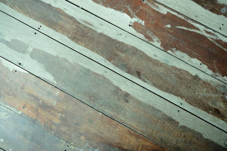 Tenant photographs a scratched hardwood floor as evidence for future security-deposit disputes